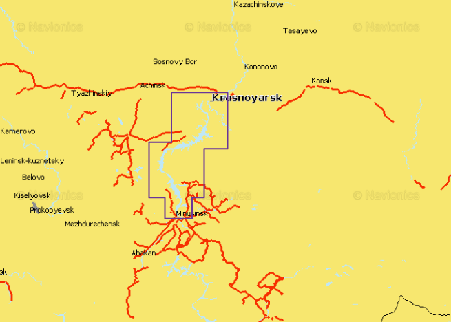  Карта для эхолота Krasnoyarskoe reservoir Красноярское водохранилище 5G764S