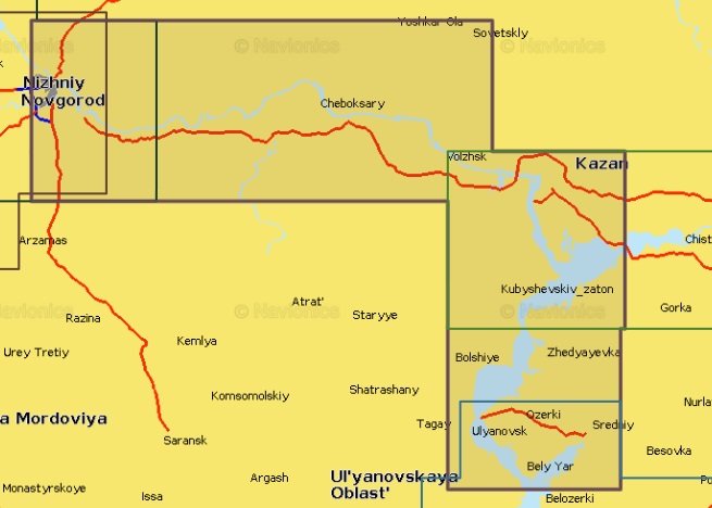  Карта для эхолота N. Novgorod - Ul'yanovsk Н. Новгород - Ульяновск 5G627S2