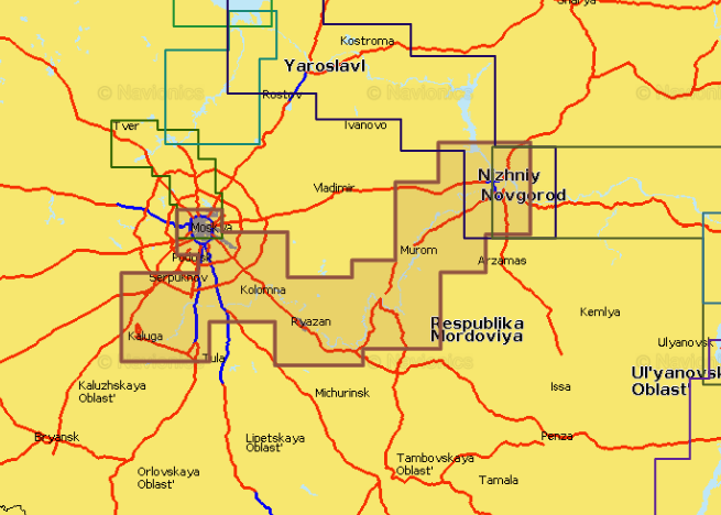  Карта для эхолота Moscow, Oka rivers Реки Москва, Ока 5G621S2