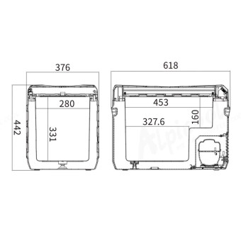 Автохолодильник Alpicool NL40 (12/24)