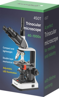 Микроскоп Levenhuk 450T, тринокулярный