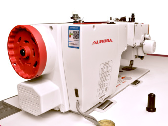 Прямострочная промышленная швейная машина с шагающей лапкой и увеличенным вылетом рукава AURORA A-0303-D3 (голова + сервопривод)