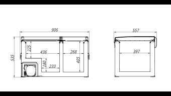 Автохолодильник Alpicool BCD100 (12/24)