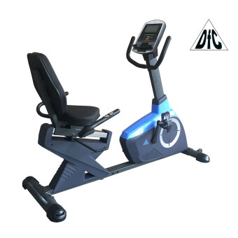 Горизонтальный велотренажер DFC B95303, серый/голубой