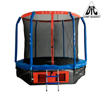 Каркасный батут DFC Jump Basket 14FT-JBSK-B 427х427х265 см красный/синий