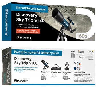 Телескоп Discovery Sky Trip ST80 с книгой