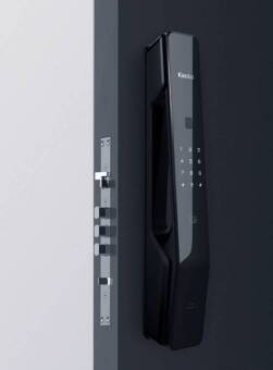 Врезной электронный дверной замок Kaadas KX-T Black с отпечатком пальца