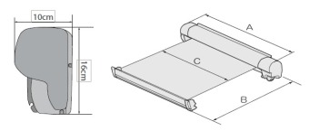 Маркиза MobileComfort M300WG 3.0 м настенная механическая, корпус белый, полотно светло-серое