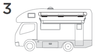 Маркиза MobileComfort ME300WG 3,0 м настенная электрическая, корпус белый, полотно светло-серое