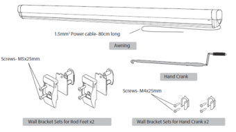 Маркиза MobileComfort ME300WG 3,0 м настенная электрическая, корпус белый, полотно светло-серое