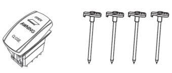 Маркиза MobileComfort ME300BD 3,0 м настенная электрическая, корпус чёрный, полотно серое