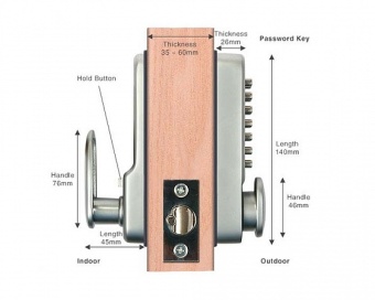 Врезной механический кодовый замок Selock Code 20B