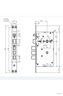 Врезной электронный дверной замок Solity GP-3000BK BLACK с отпечатком пальца