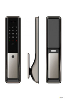 Врезной электронный дверной замок Solity GP-6000BAK Champagne Gold с Face ID