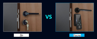 Биометрический моторный замок накладка на дверной цилиндр Selock Hotel Auto