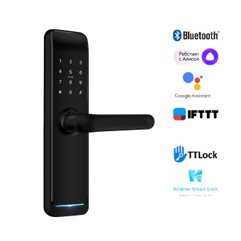 Врезной электронный замок Selock Hotel Black с возможностью дистанционного управления и доступа