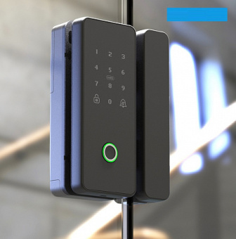 Биометрический замок Selock Hotel Glass для стеклянных дверей с возможностью дистанционного контроля и управления через мобильное приложение