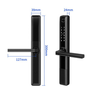 Врезной биометрический замок Selock Hotel Slim Black с возможностью установки на узкопрофильные пластиковые и стеклянные двери