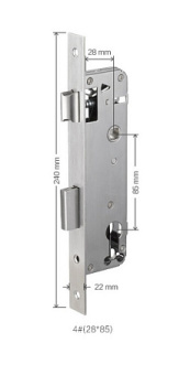 Врезной биометрический замок Selock Hotel Slim Black с возможностью установки на узкопрофильные пластиковые и стеклянные двери