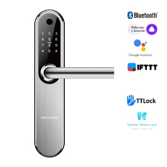 Врезной биометрический замок Selock Hotel Street с возможностью установки на улице