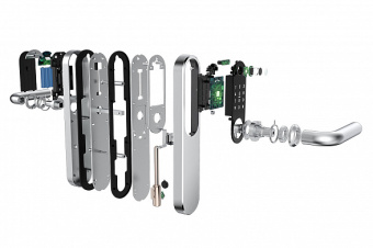 Врезной биометрический замок Selock Hotel Street с возможностью установки на улице