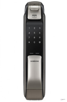 Врезной электронный дверной замок Samsung SHP-DP728 Dark Silver с отпечатком пальца