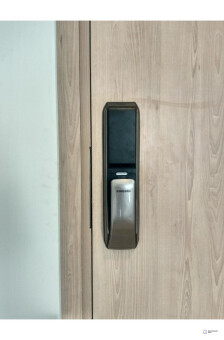 Врезной электронный дверной замок Samsung SHP-DP728 Dark Silver с отпечатком пальца