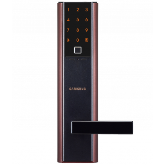 Врезной электронный дверной замок Samsung SHP-DH538 Copper с отпечатком пальца, SHP-DH538MC/VK