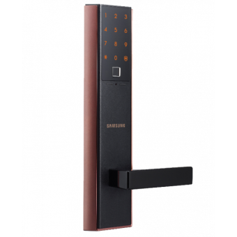 Врезной электронный дверной замок Samsung SHP-DH538 Copper с отпечатком пальца, SHP-DH538MC/VK