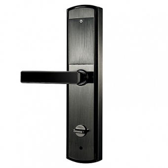 Врезной биометрический замок Selock Hotel FP темно-серый с возможностью удаленного открытия и смены паролей