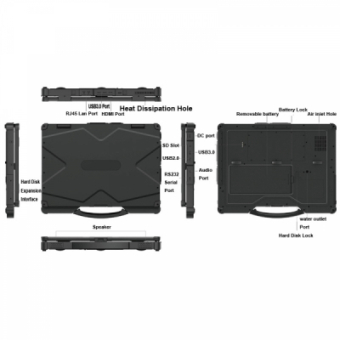 Защищённый ноутбук Torex WinPad14i5 16/256GB