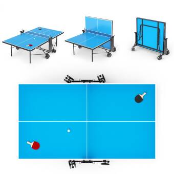 Теннисный стол UNIX Line для улицы компактный / Compact Outdoor 6 мм ACP, синий
