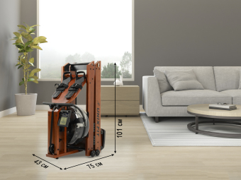 Гребной тренажер UNIXFIT Wood Rower Dark