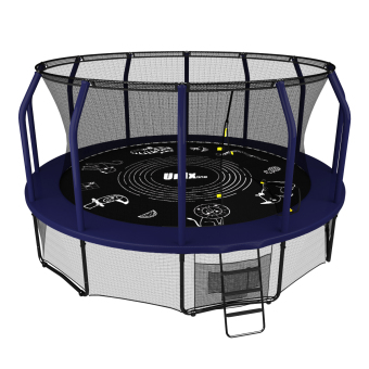Каркасный батут Unix Line 14ft Supreme Game 427х427х269 см blue
