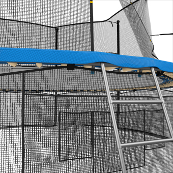 Каркасный батут Unix Line 10ft Classic (inside) 305х305х241 см синий/зеленый
