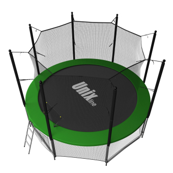 Каркасный батут Unix Line 8ft Classic (inside) 244х244х241 см синий/зеленый