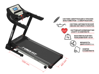 Беговая дорожка UNIXFIT ST-650P+кардиодатчик