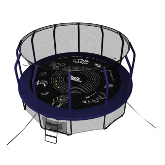 Каркасный батут Unix Line 16ft Supreme Game 488х488х269 см blue