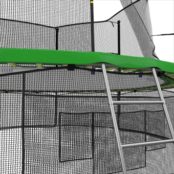 Каркасный батут Unix Line 12ft Classic (inside) 366х366х269 см синий/зеленый