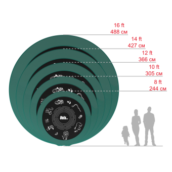 Каркасный батут Unix Line 8ft Supreme Game 244х244х241 см green