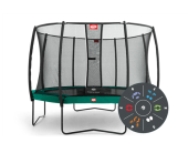 Батут Berg Elit+Regular Green Tattoo 430+Safety Net T-series 430