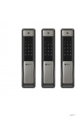 Врезной электронный дверной замок Solity GSP-2000BK Dark Silver с отпечатком пальца