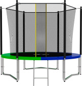 Каркасный батут SWOLLEN Classic 8 FT 244х244х274 см синий/зеленый