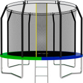 Каркасный батут SWOLLEN Prime 10 FT 305х305х238 см синий/зеленый