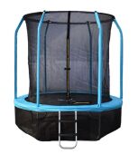 Батут Yarton 8 ft 2,44 м с сеткой и лестницей (синий)