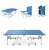 Профессиональный теннисный стол UNIX Line 25 mm MDF, Blue
